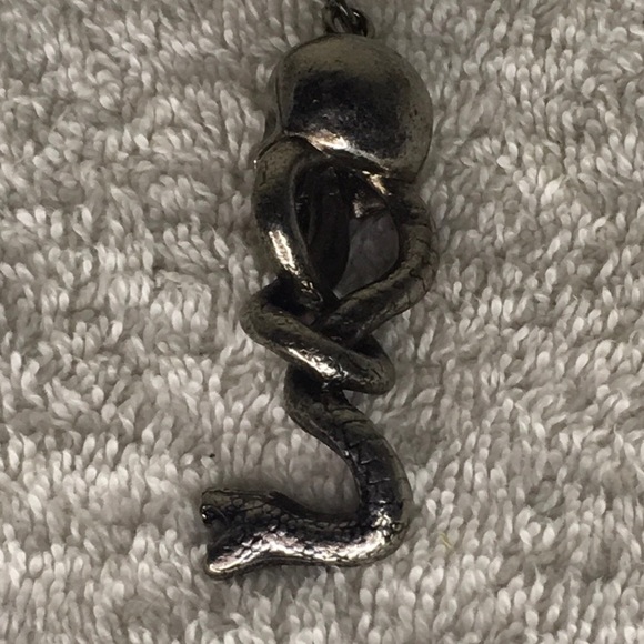 NWT Pottery Barn Teen Harry Potter 'Dark Mark' Keychain in Silvertone Metal | - Picture 3 of 5